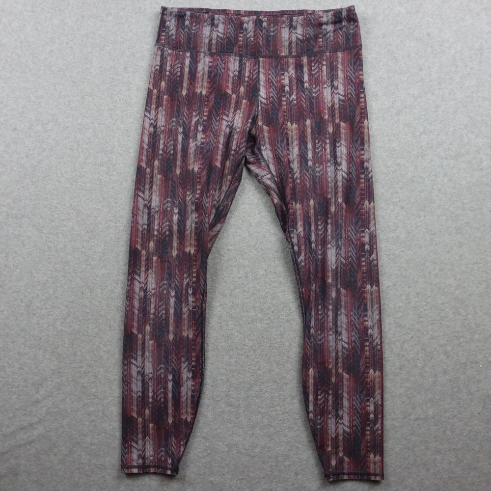 Fabletics Leggings Womens Medium Mid-Rise PowerHold Salar‎ Yoga Pants Chevron